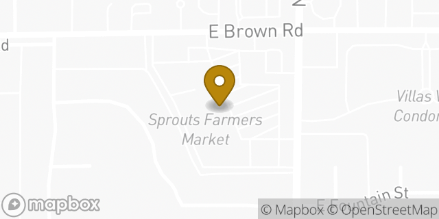 Map showing the location of Sprouts Farmers Market in Mesa, AZ 85203
