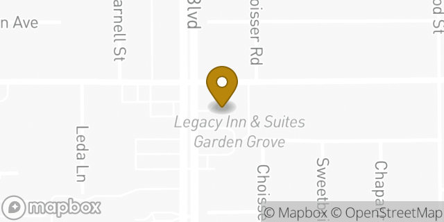 Map showing the location of 7-Eleven in Garden Grove, CA 92840