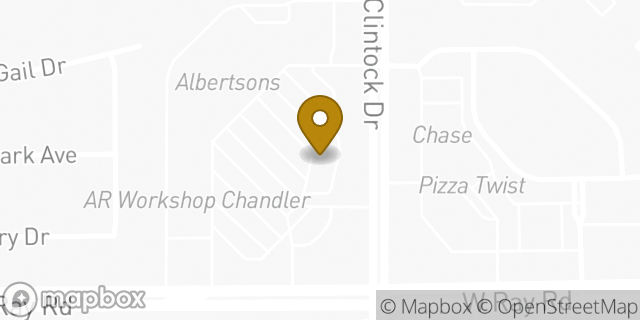 Map showing the location of Starbucks in Chandler, AZ 85226