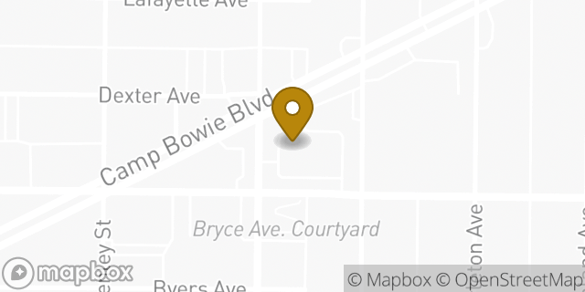 Map showing the location of Walgreens in Fort Worth, TX 76107