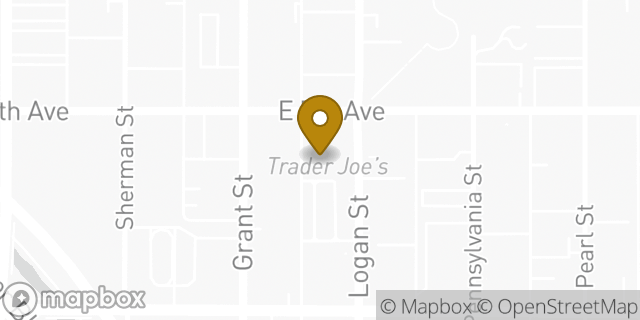Map showing the location of Trader Joe's in Denver, CO 80203