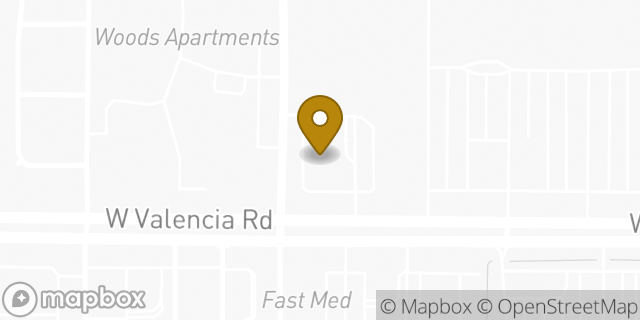 Map showing the location of Cvs in Tucson, AZ 85746