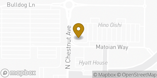 Map showing the location of Starbucks in Fresno, CA 93710