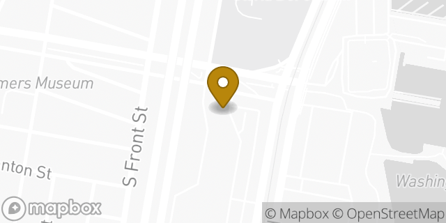 Map showing the location of Dunkin' in Philadelphia, PA 19147