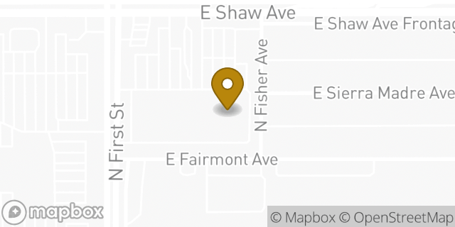 Map showing the location of Amazon Locker - Disquiet in Fresno, CA 93710