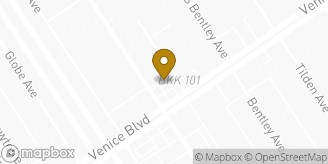 Map showing the location of Amazon Locker - Klaus in Los Angeles, CA 90034