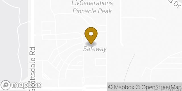 Map showing the location of Safeway in Scottsdale, AZ 85255