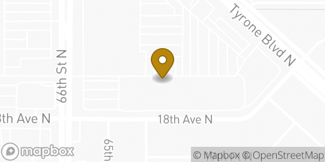 Map showing the location of Amazon Locker - Auguste in St Petersburg, FL 33710