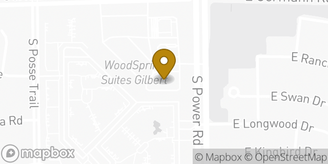 Map showing the location of AutoZone in Gilbert, AZ 85297