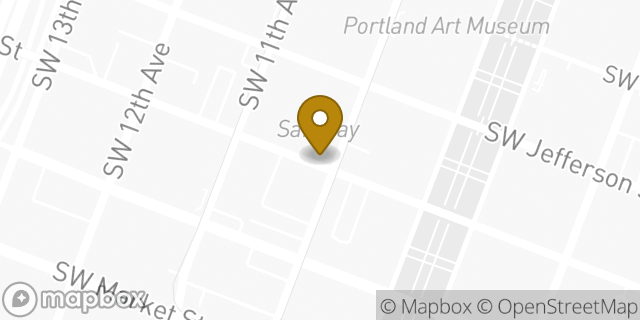 Map showing the location of Starbucks in Portland, OR 97201