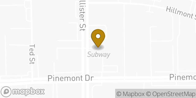 Map showing the location of Subway in Houston, TX 77040
