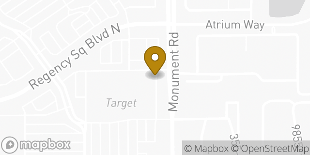 Map showing the location of Starbucks in Jacksonville, FL 32225