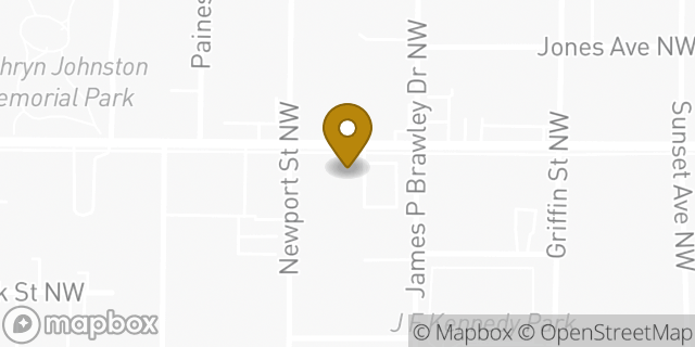 Map showing the location of Simpson Street Church of Christ in Atlanta, GA 30314