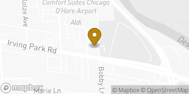 Map showing the location of Dunkin' in Schiller Park, IL 60176