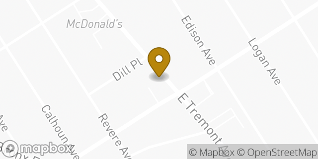Map showing the location of Dunkin Donuts in New York, NY 10465