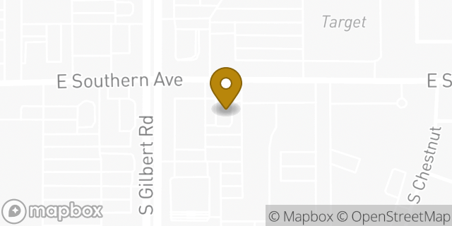 Map showing the location of Dunkin' in Mesa, AZ 85204