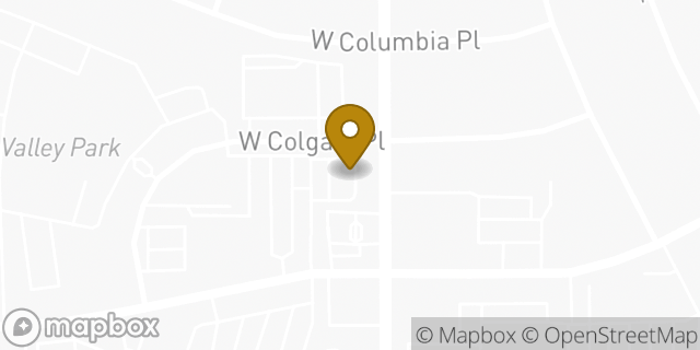 Map showing the location of Starbucks in Denver, CO 80227