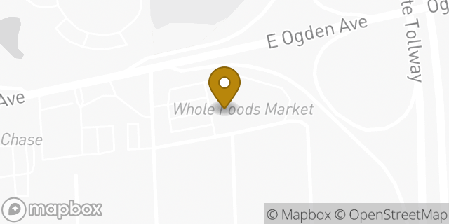 Map showing the location of Whole Foods Market in Hinsdale, IL 60521