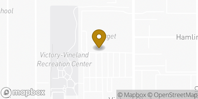 Map showing the location of Starbucks in Los Angeles, CA 91606