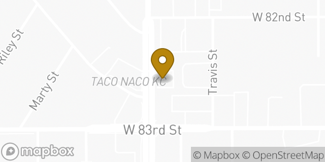 Map showing the location of Avis Car Rental in Overland Park, KS 66204