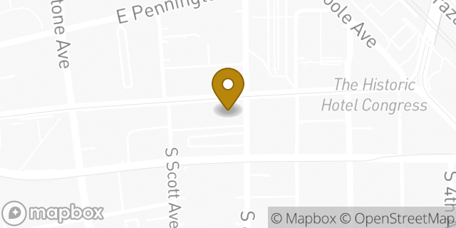 Map showing the location of Starbucks in Tucson, AZ 85701