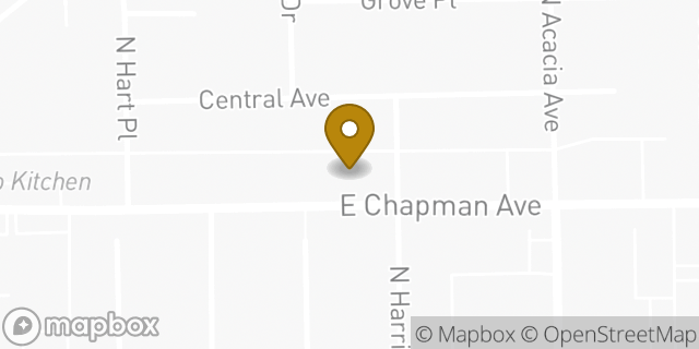 Map showing the location of Authorized Shipping Outlet in Fullerton, CA 92831