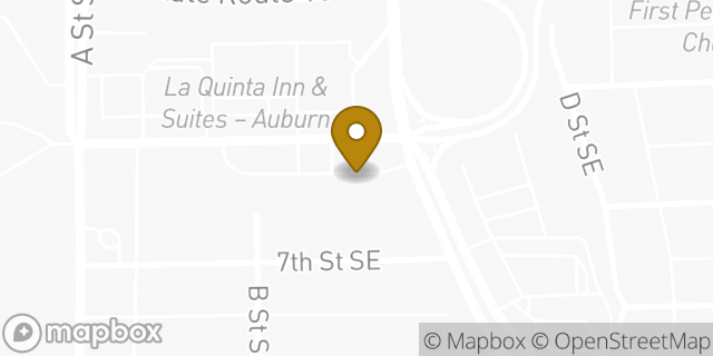 Map showing the location of Amazon Locker - Marquee in Auburn, WA 98002