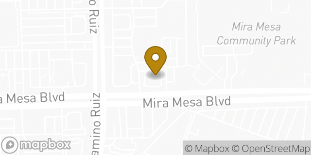 Map showing the location of Starbucks in San Diego, CA 92126