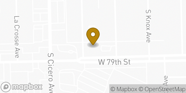 Map showing the location of Chase Bank in Chicago, IL 60652
