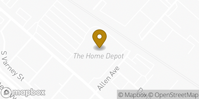 Map showing the location of The Home Depot in Burbank, CA 91502
