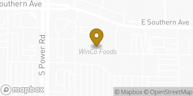 Map showing the location of Coinme in Mesa, AZ 85206