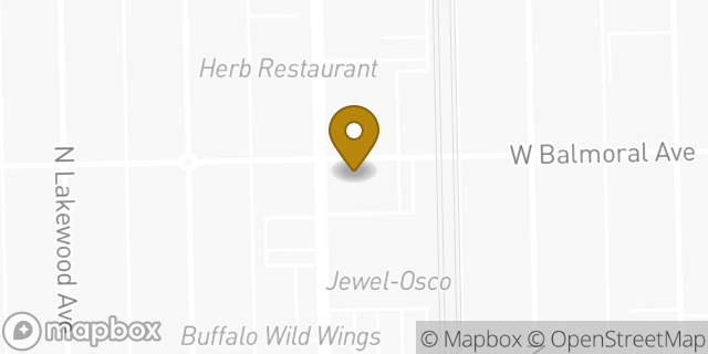 Map showing the location of Papa John's in Chicago, IL 60640