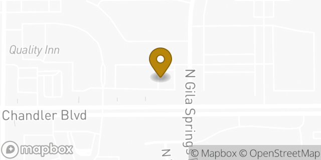 Map showing the location of Dunkin' in Chandler, AZ 85226