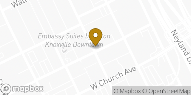 Map showing the location of Starbucks in Knoxville, TN 37902