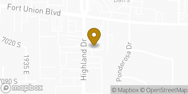 Map showing the location of Starbucks in Cottonwood Heights, UT 84121
