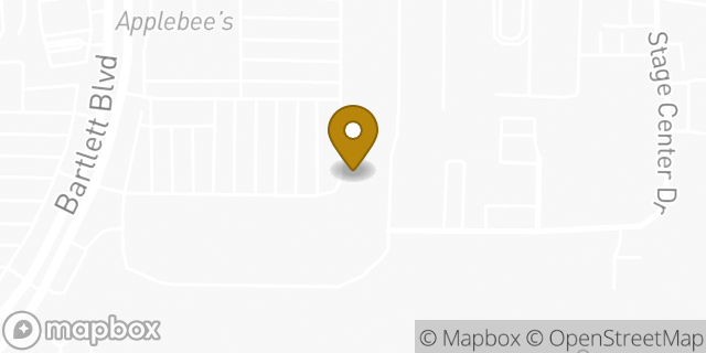 Map showing the location of Amazon Locker - Breeze in MEMPHIS, TN 38134