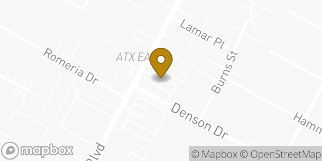 Map showing the location of Lamar & Denson in Austin, TX 78752