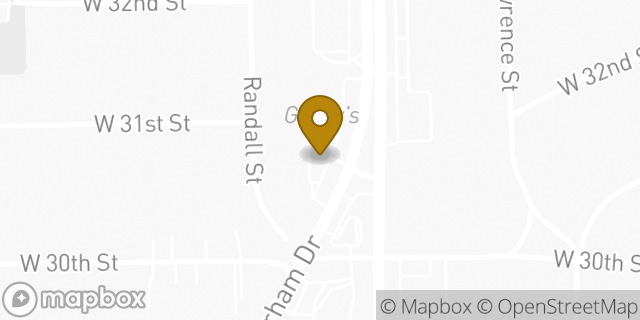 Map showing the location of Starbucks in Houston, TX 77018