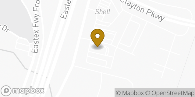 Map showing the location of Hwy 59 & Will Clayton in Humble, TX 77396