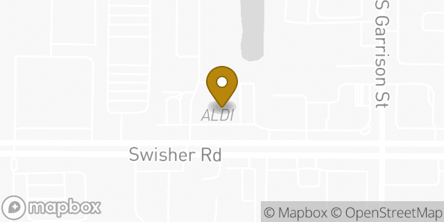 Map showing the location of Aldi in Corinth, TX 76210