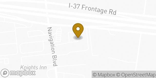 Map showing the location of La Quinta Inn in Corpus Christi, TX 78408