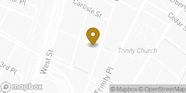 Map showing the location of Dunkin' in New York, NY 10006