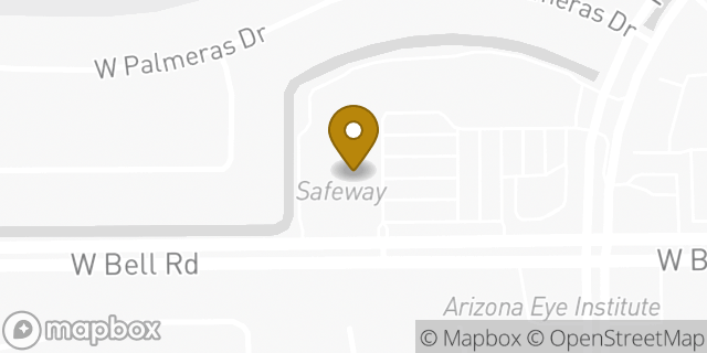 Map showing the location of ATM Safeway in Sun City, AZ 85351