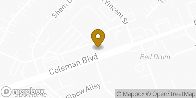 Map showing the location of Starbucks in Mt Pleasant, SC 29464