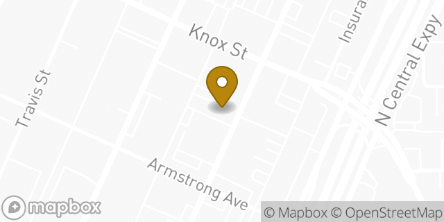 Map showing the location of YETI in Dallas, TX 75205