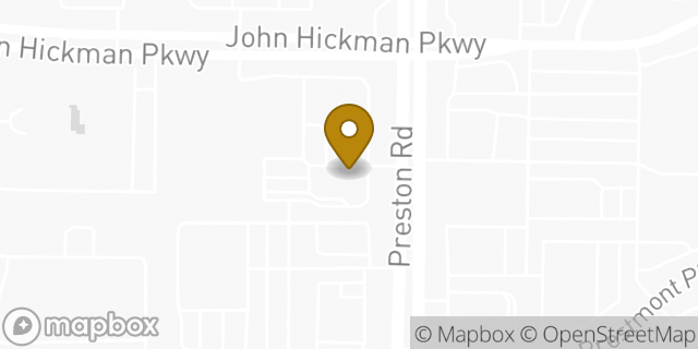 Map showing the location of Panera Bread in Frisco, TX 75034
