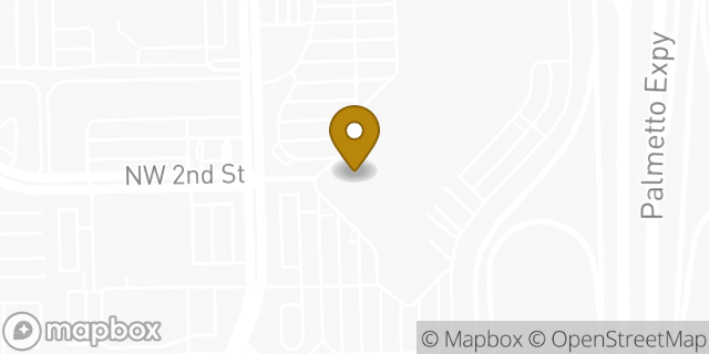 Map showing the location of Amazon Locker - Loubna in Miami, FL 33144