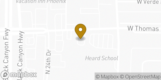 Map showing the location of Dunkin' in Phoenix, AZ 85015