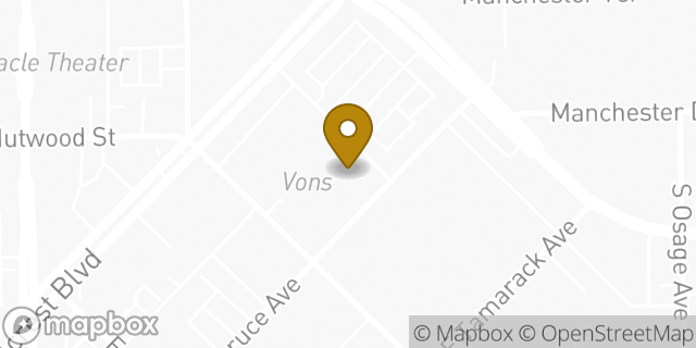 Map showing the location of Planet Fitness in Inglewood, CA 90301