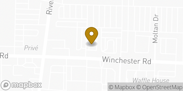 Map showing the location of Starbucks in Memphis, TN 38125